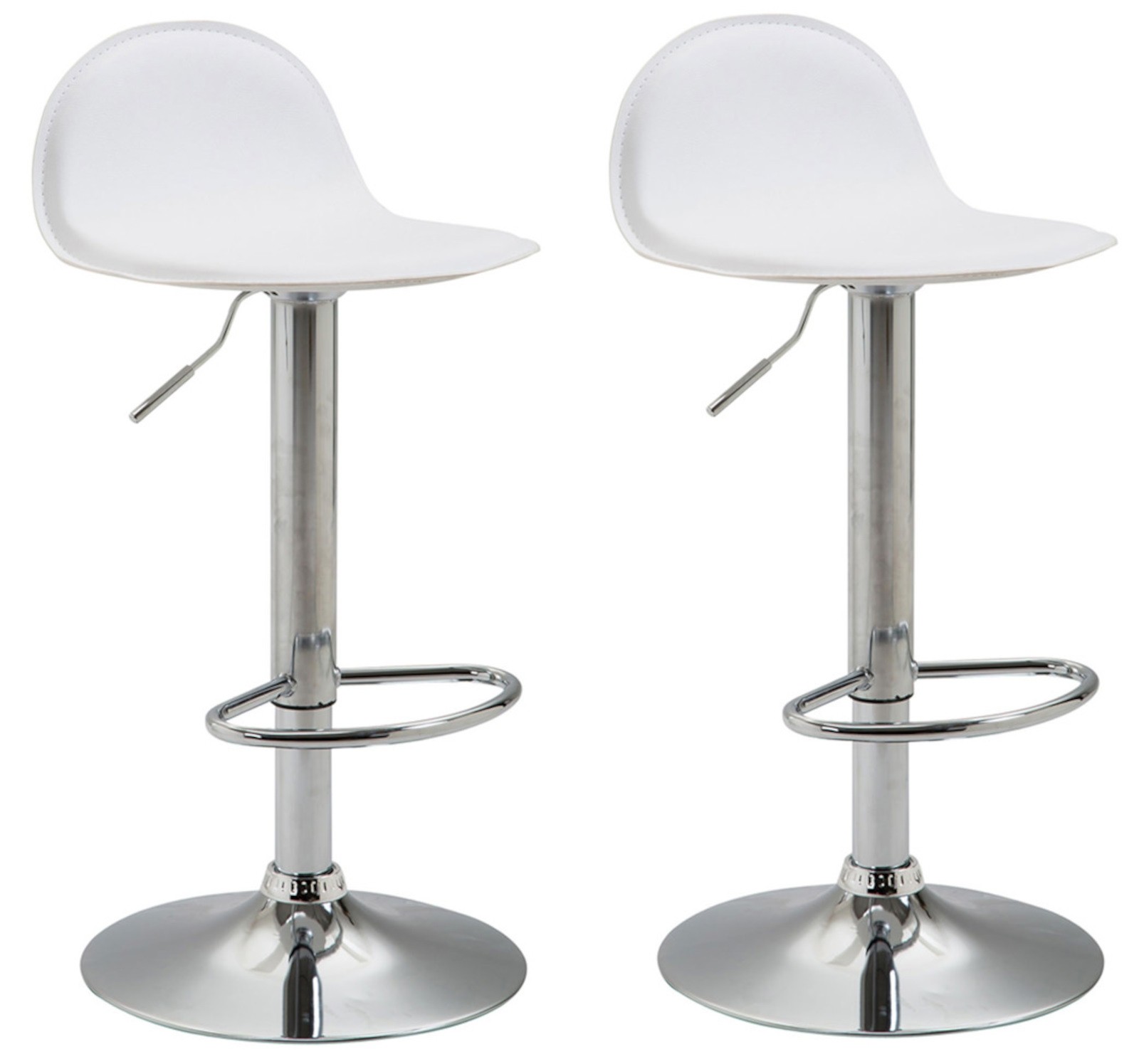 Lot de 2 tabourets de bar design Lana V2 similicuir