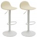 2er Set Barhocker Lana Kunstleder-creme-Weiß