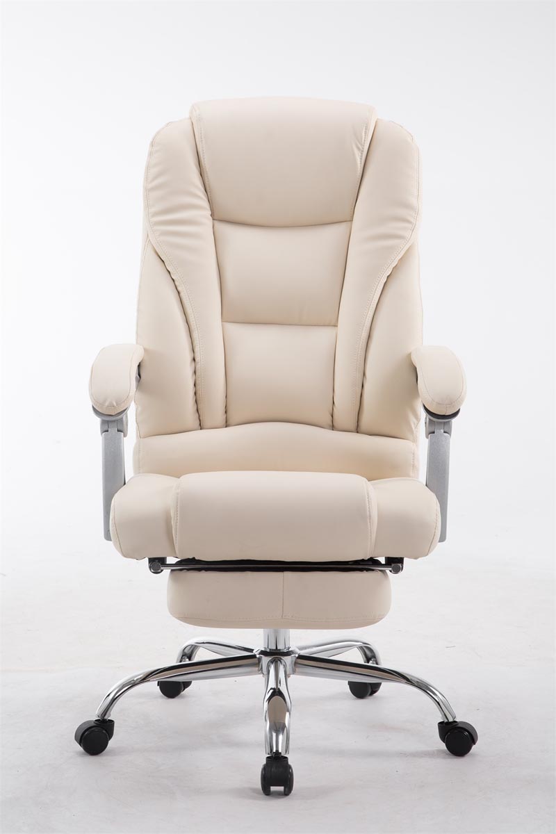 Fauteuil de bureau Pacific avec un repose-pieds intégré Blanc